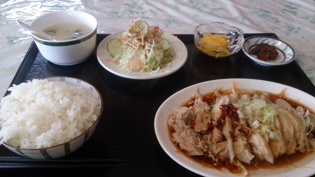 華縁日替わり鶏肉とネギ